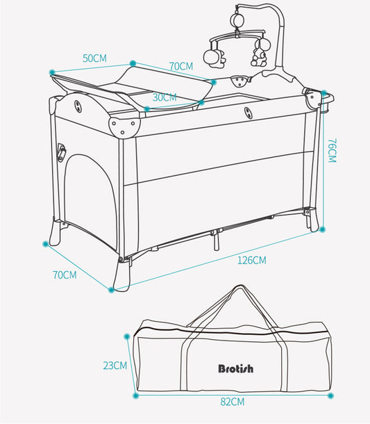 Multifunctional Baby Cot Splicing Large Bed Portable